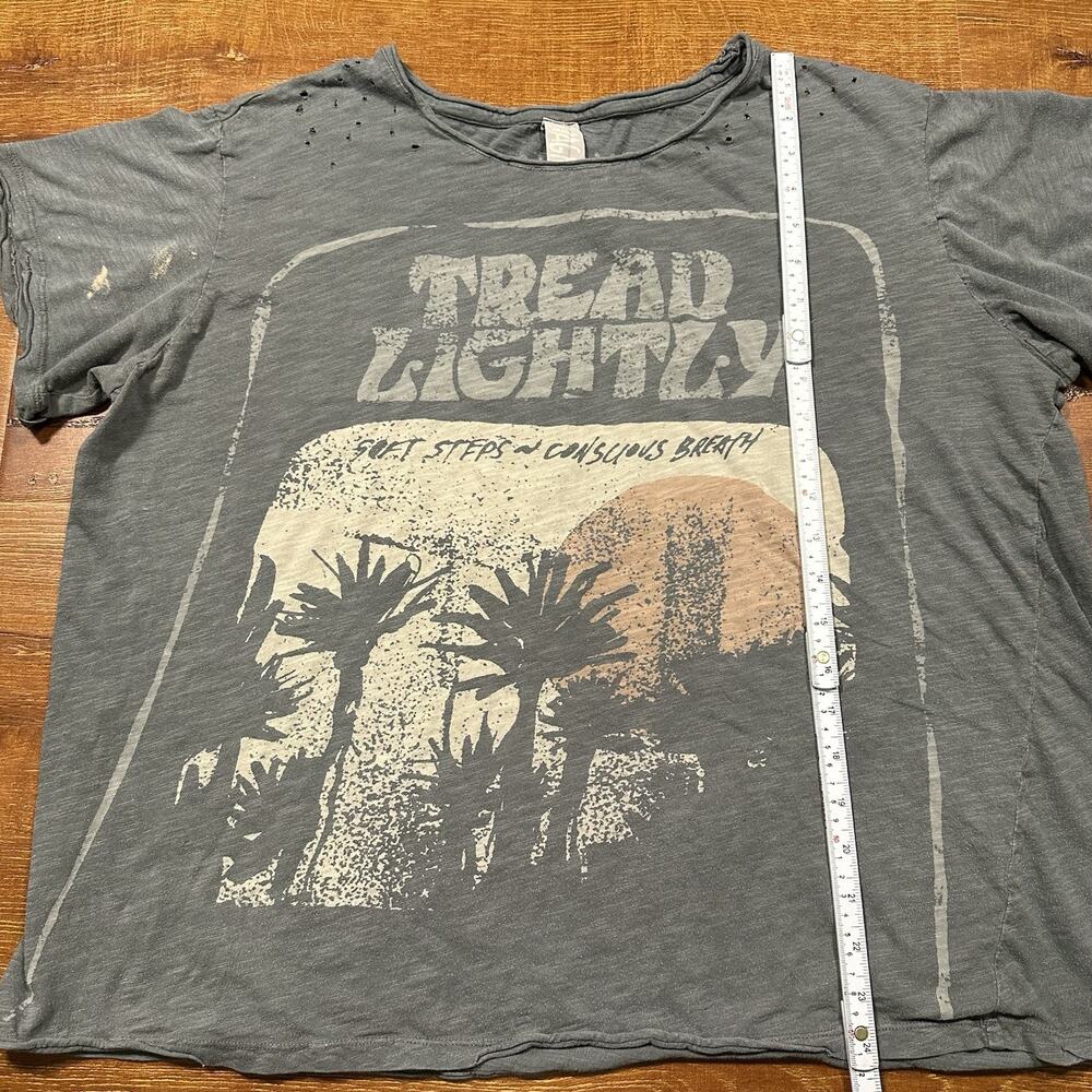 Magnolia Pearl T Shirt Womens OS Gray Tread Lightly Soft Steps Alt Retro Grunge - Picture 9 of 14